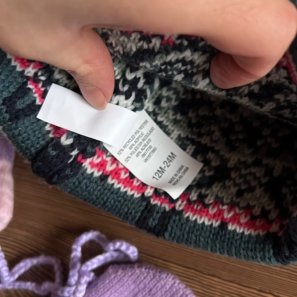 ADD TO BUNDLE - Winter Beanies and Mittens Size 6-12m